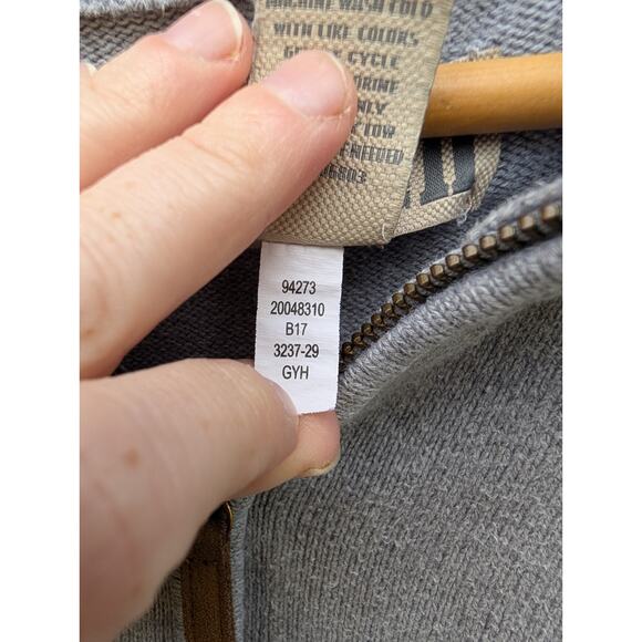 Duluth Trading Mens Strongarm 1/4 Zip Mock Neck Sweater Gray XL Casual Preppy - Picture 7 of 7